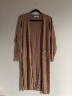 uniqlo tan long cardigan size XS